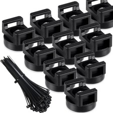Yookeer 60 Pieces Magnetic Zip Tie Mount Multipurpose Cable 22 mm, Black 