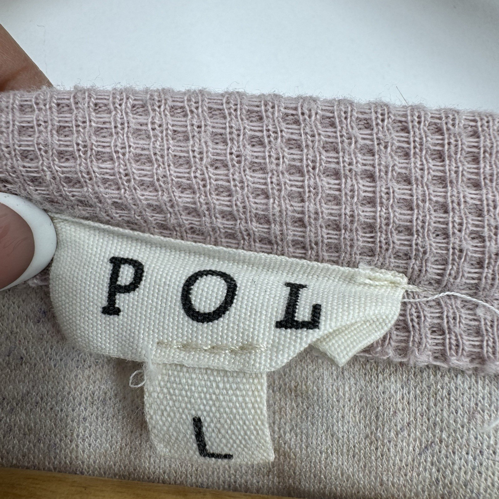 POL Multicolor Textured Star Patchwork Top L Boho… - image 4