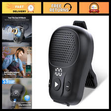 Wearable Bluetooth Speaker - Waterproof Clip-On, 18H Battery, Hands-Free Calls,