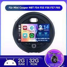Autoradio CarPlay Für Mini Cooper NBT F54 F55 F56 F57 F60 Android 14 GPS DAB+AHD
