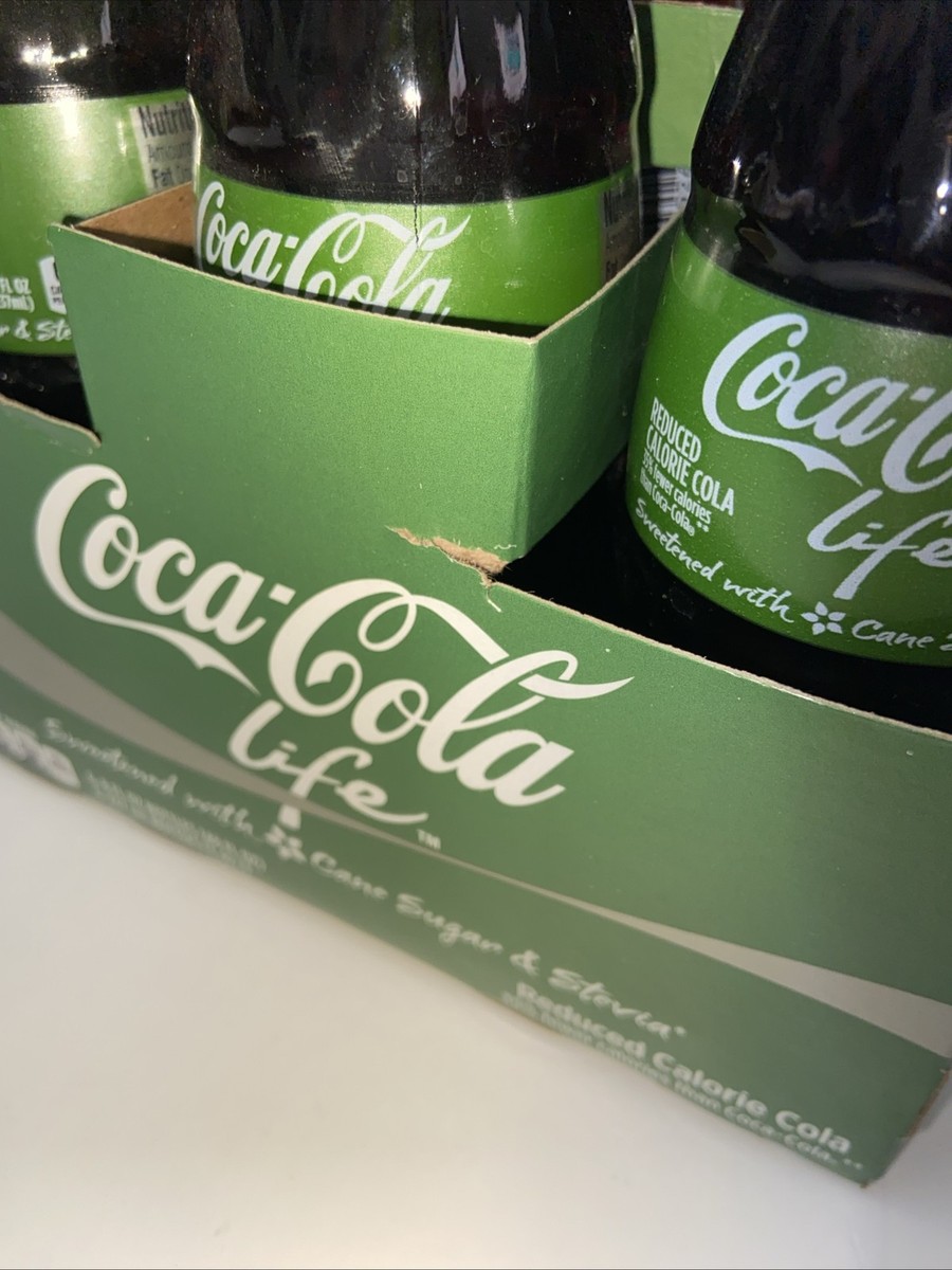 Coca-Cola フリスビー 緑色　ＵＳＡ製 2014 Coca-Cola Life 6 Pack 8oz Glass Bottles Sealed Soda Cane