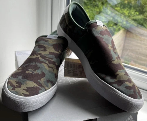 Adidas Unisex Vulcraid3r Slip On In Verde Oxi Bianco Taglie 7 9 10 11 5&12.