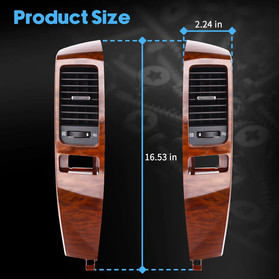 Ventilación de aire ventilación de CA para Lexus GX470 Toyota Prado Land Cruiser 2003-2009, nogal Foto 4 de 4