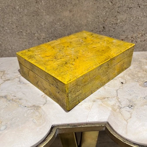 Hollywood Regency Mark Cross Luxurious Vintage Wood Box Italy