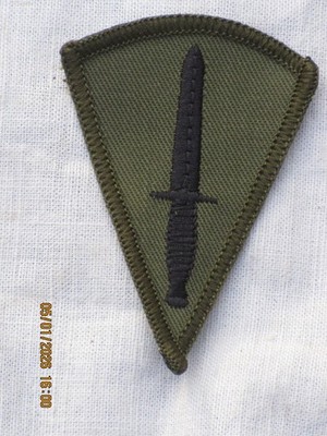 Royal Marines Commando Badge,Stoffabzeichen,Dagger Patch  oliv/schwarz,50x70mm##