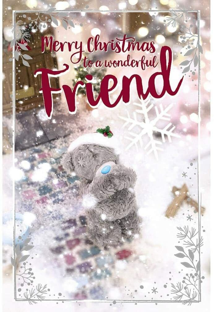 Me To You Wonderful Friend Tatty Teddy With Snowflake Design Christmas Card - Red - Image 2