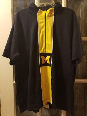 Michigan Wolverines Half-Zip Warm-Up Shooting Jersey Shirt Adult L March  Madness - Main Image