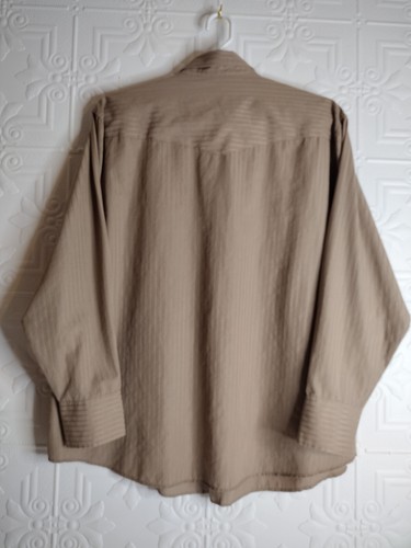 Wrangler Western Cowboy Tan Long Sleeve Pearl Snap Button Up Shirt Men's Sz XXL - Picture 2 of 14