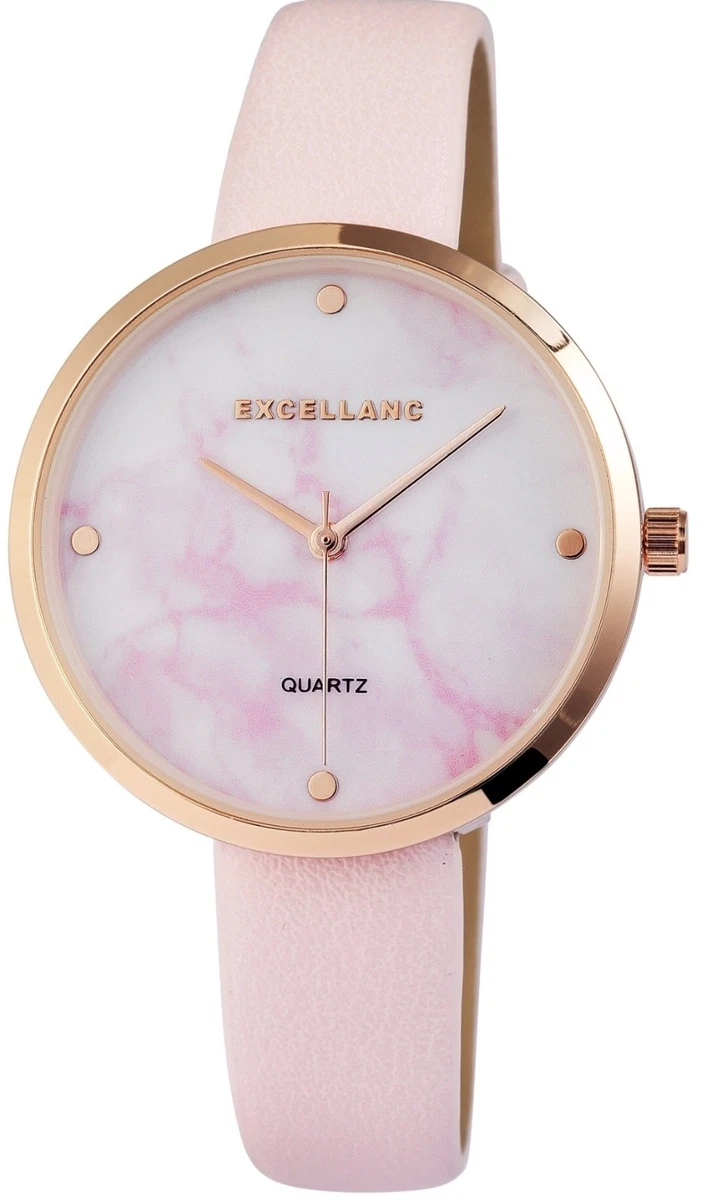 Excellanc Orologio Da Polso Al Quarzo Donna - Quadrante Analogico Blu E Viola - Cinturino In Metallo Accorciabile - 36 Mm