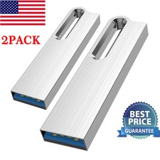 2 Pack 64GB USB 3.0 Flash Drive Memory Stick Drive Thumb Pen Drive Metal U Disks