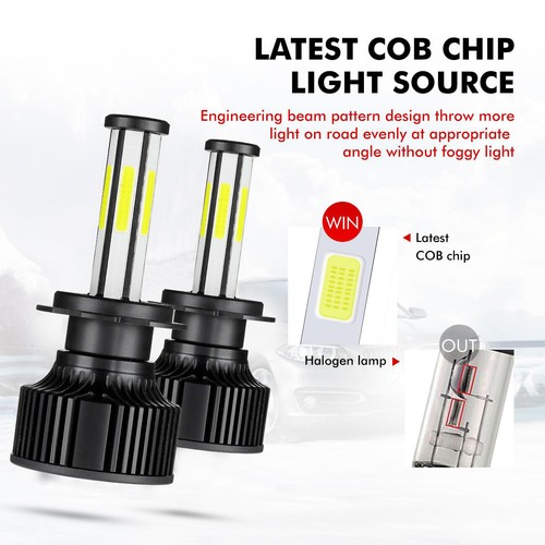 6Side H7 H7 LED Headlight High Low Beam 6000K For BMW 328i 325xi 330xi 2002-2006 - Bild 7 von 12