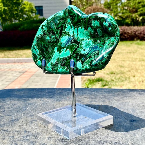 2.32LB Natural glossy Malachite transparent cluster rough mineral sample - 第 8/16 張圖片