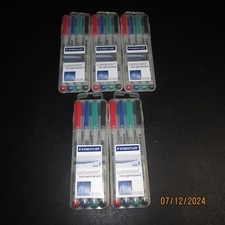 5 New Packs Staedtler Lumocolor Non-Permanent Markers 0.6mm Fine Pens
