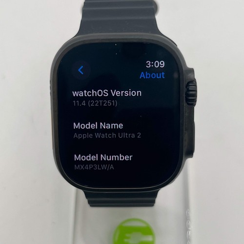 Unlocked Apple Watch Ultra 2 49MM Black Titanium Black Ocean Band MX4P3LW/A - Photo 6 sur 8