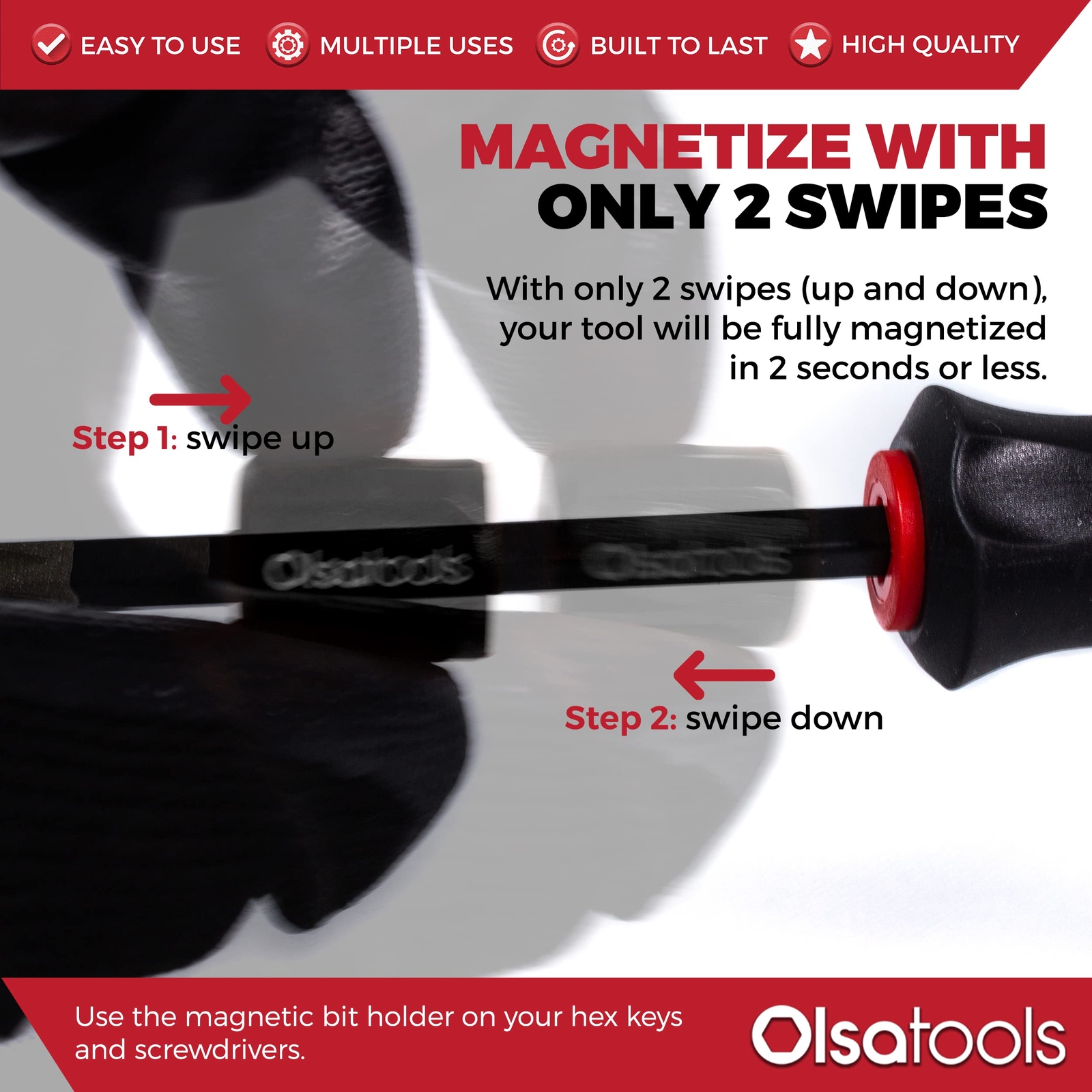 Bit Magnetizer Ring and Demagnetizer by Olsa Tools | Screwdriver Bit Drive Ho...