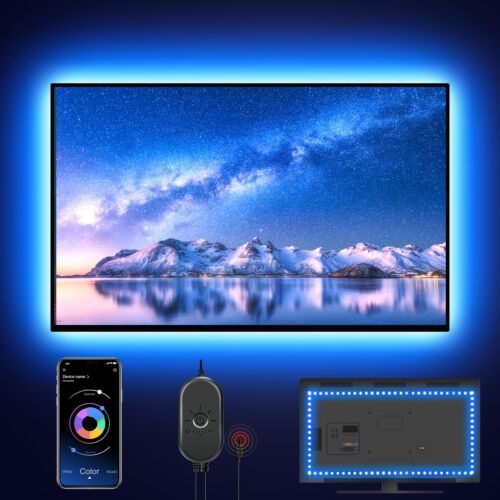 LED Lights for TV 9.8ft TV LED Backlight for 32-43 Inch RGB LED Strip Lights ...