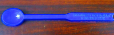 Blue Swizzle Spoon from Riccardo's Restaurant & Sidewalk Cafe