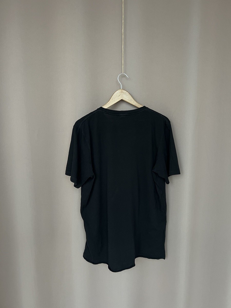 Saint Laurent Logo Star T-Shirt Mens Size XL Black Cotton