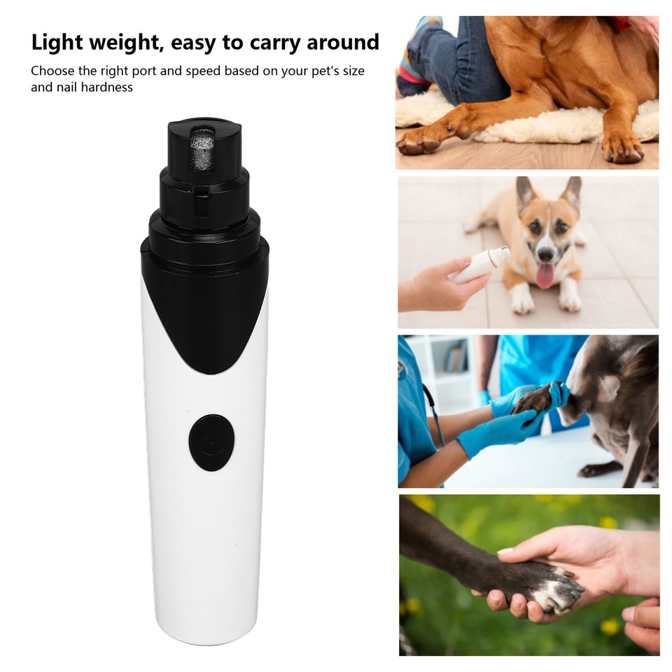 Portable Cat Dog Electric Nail Polisher Manicure Trimmer Clean Nail