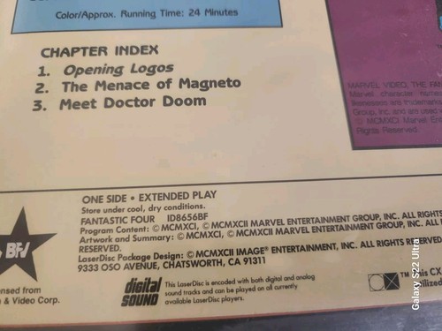 Rare LaserDiscNear-Mint LaserDisc and JacketFantastic Four MINT CONDITION - Picture 7 of 7