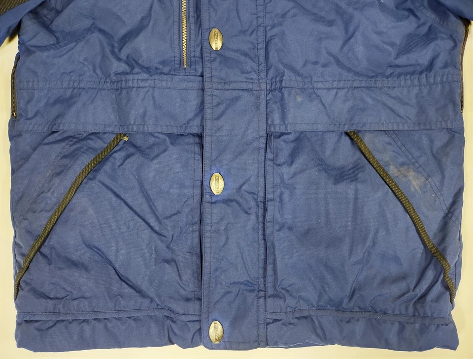 Descente Coat L Hooded Vented 2000 DLJ Direct American Ski Classic Blue Black - Image 2 of 4