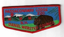 OA 220 Passaconaway WWW Flap RED Bdr. Daniel Webster NH [NY-2410]