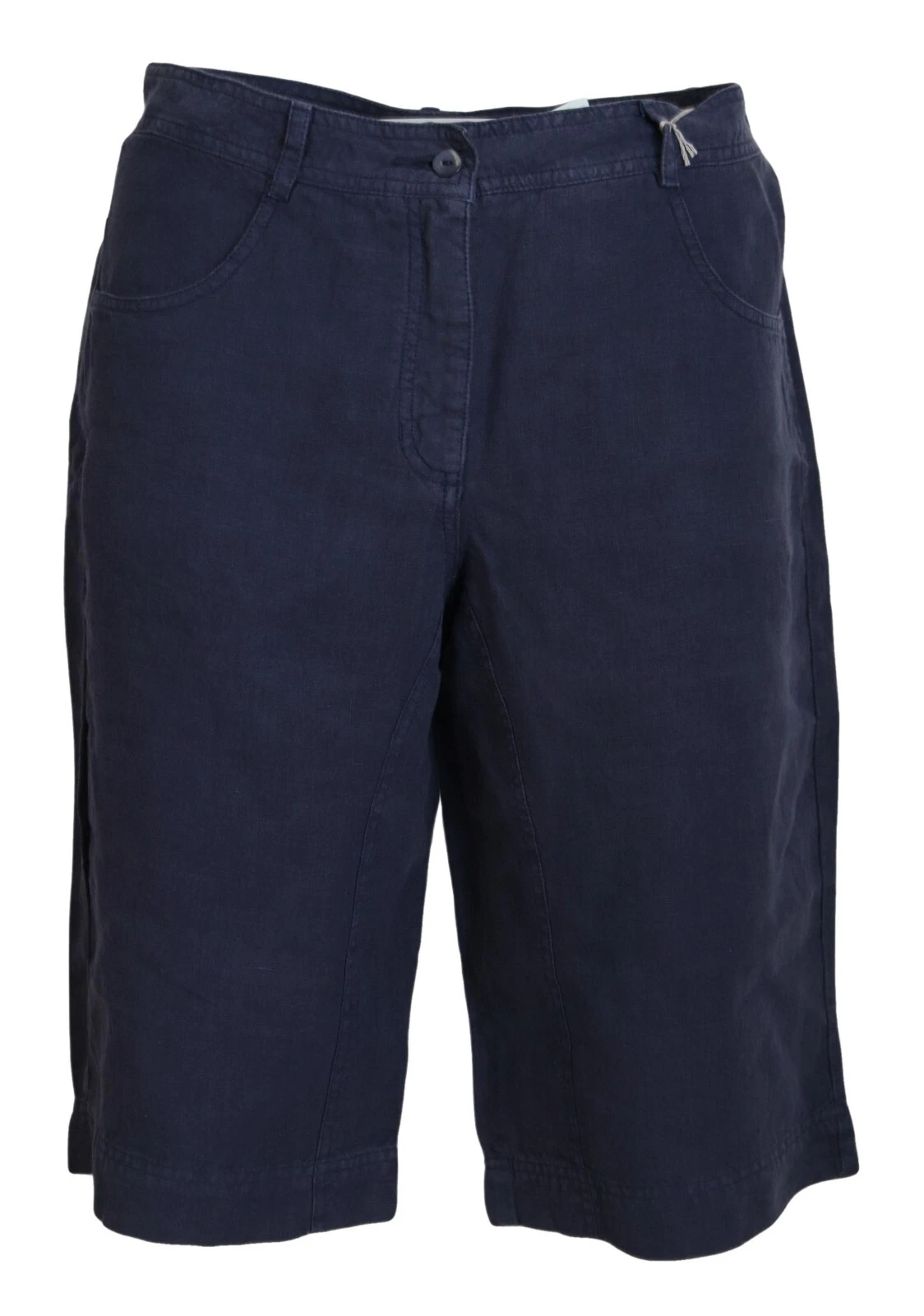 ADVANTAGE Shorts Blue Linen Above Knees Chinos Men Casual IT48/W34/M RRP 150usd