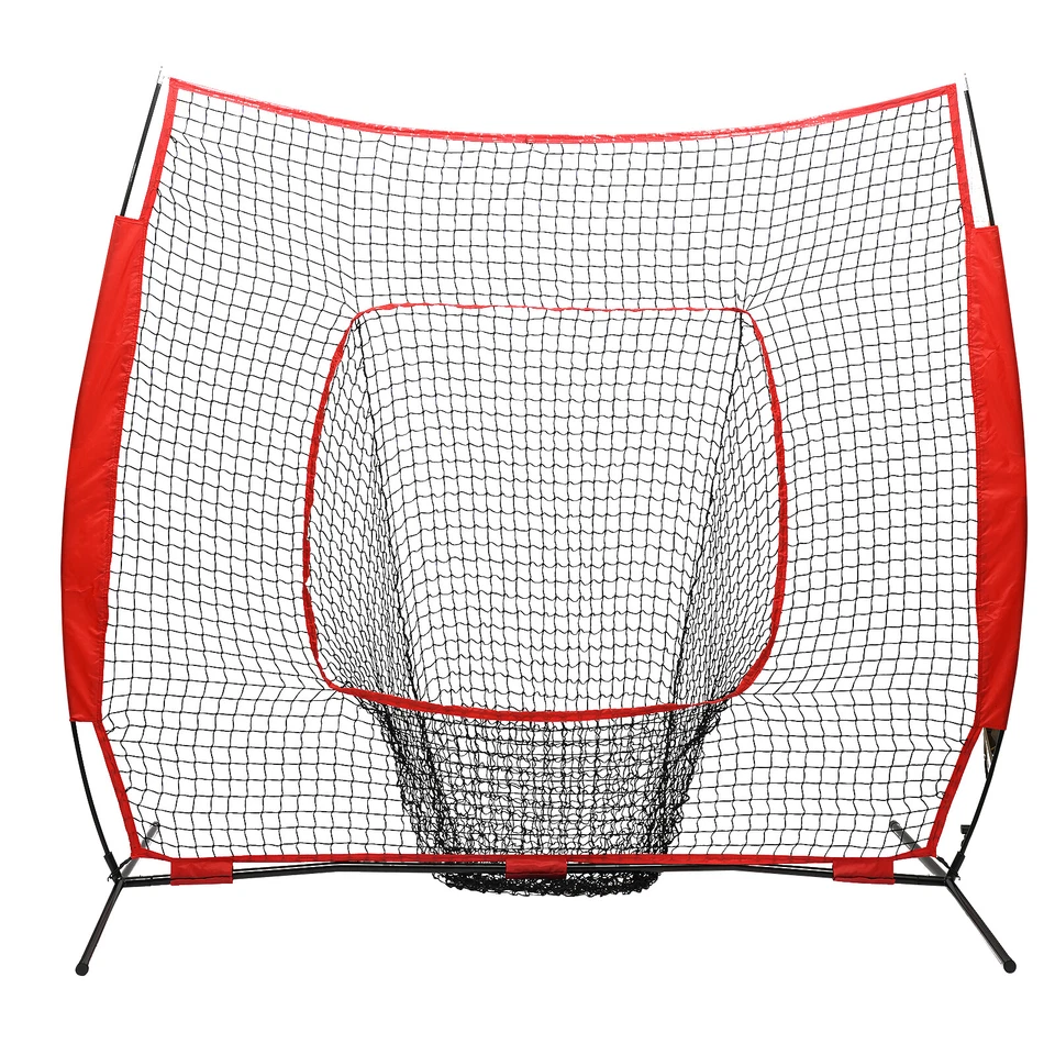 Red Pro Baseball Softball Hitting Pitching Net Baseball Backstop Practice Net - Image 2 of 4