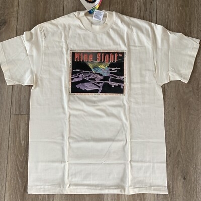 Rare Vtg 90s Minesight Software Tech Promo T-Shirt 3D Hexagon 