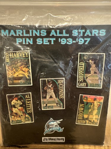 Florida Marlins '93-'97 All Star Players Limited Edition Pin Set & ‘01 Group Pin - Picture 3 of 6