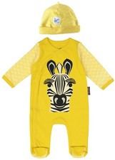 Ensemble cadeau pyjama et chapeau zèbre bio Coq En Páte 3-6 mois 