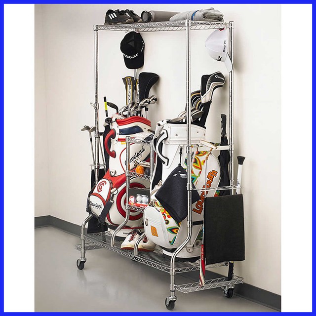 SafeRacks 51" Golf Equipment Rack, Garage Golf Bag Storage Racks eBay