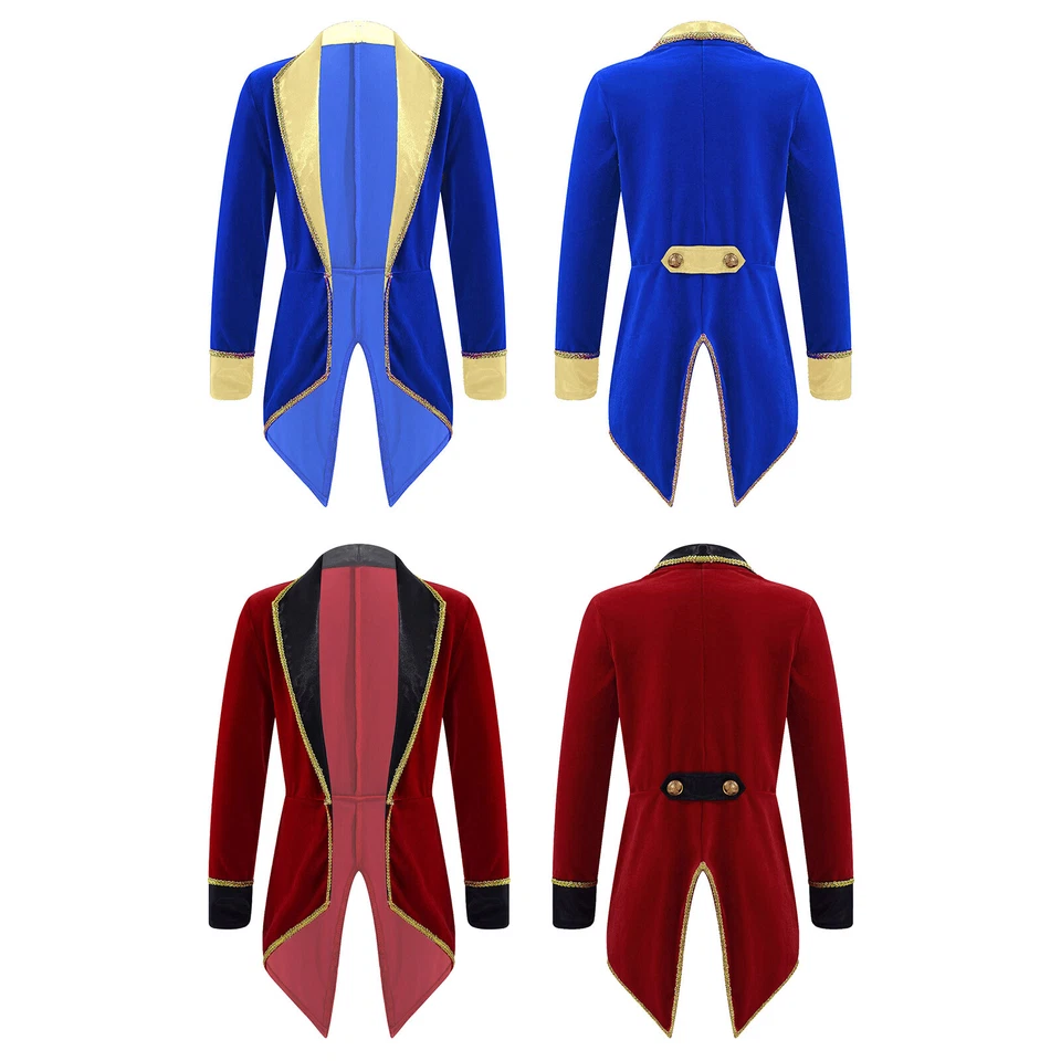 Abrigo Blusa Abrigo Esmoquin Halloween Chaqueta Vintage Circo Ringmaster para Niños Foto 3 de 4