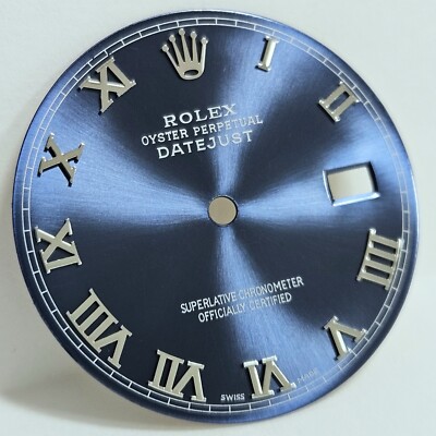 Rolex DATEJUST 36mm Custom Navy Blue Roman Numeral Dial for Ref. 1601 16014