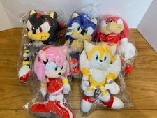 SANEI 2024 SEGA Sonic the Hedgehog Shadow Knuckles Tails Amy Plush Doll JAPAN