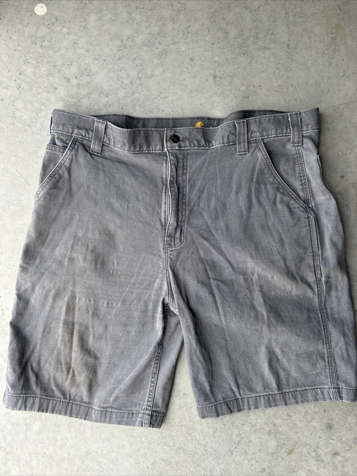 Carhartt Cargo Shorts Mens 40 Gray Relaxed Fit Flat Front 9 in Utility Pockets
