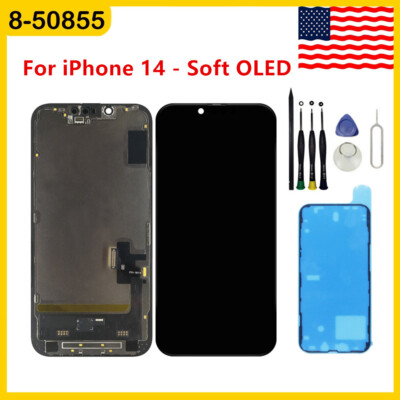USA For iPhone 14 Soft OLED Display LCD Touch Screen Digitizer Assembly Replace