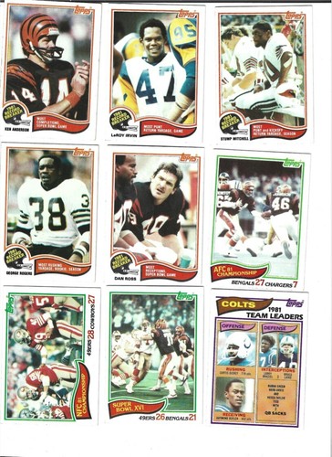 1982 Topps Football - complete your set 1-250