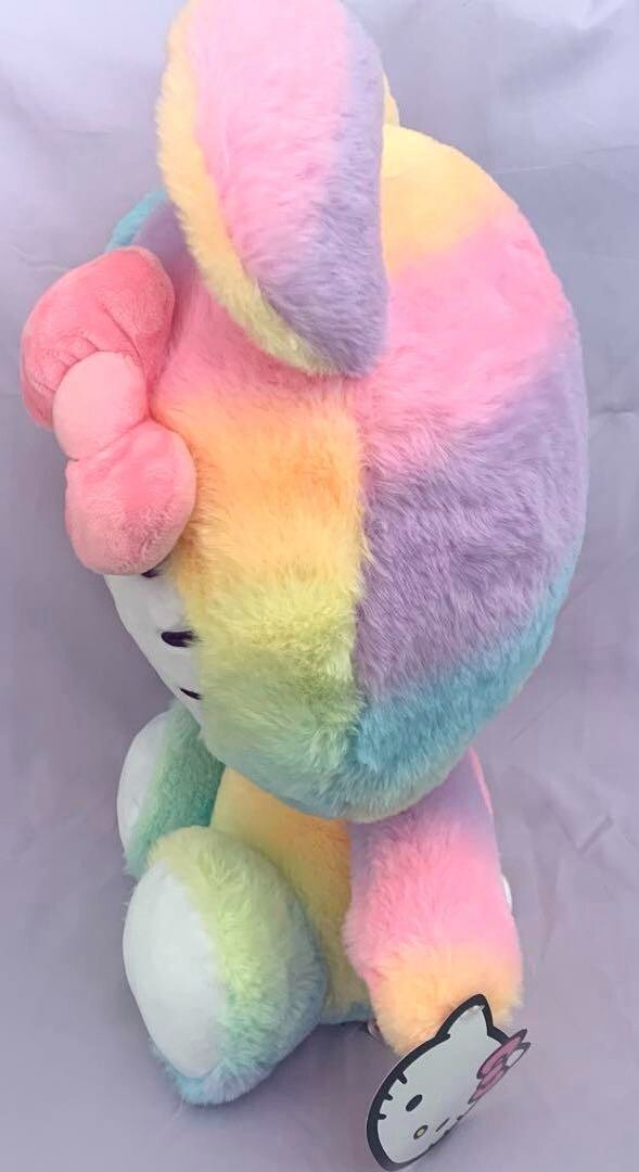 Hello Kitty Rainbow Sherbet Plush Bear 17.5 inch Jungkook Hello Kitty Rainbow Sherbet Plush Bear 17.5 inch Jungkook