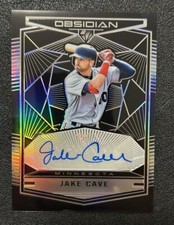 2019 Chronicles Obsidian Electric Etch Orange Prizm Jake Cave Rookie Auto RC