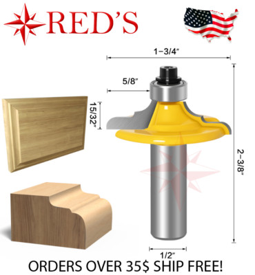 REDS Y61022-8 - Classical Wavy Cabinet Door Front Edging Router Bit - 1/2'' Shank