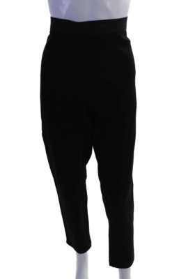Karl Lagerfeld Womens Tapered Straight Elastic Waisted Slide On Black Size XL