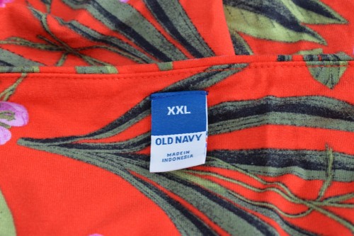 Women's Old Navy Fit & Flare Strappy Mini Dress XXLARGE Pink Orange Floral NEW - Picture 12 of 12
