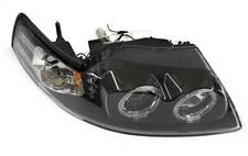 Spec-D Tuning LED + Dual Halo Projector Jet Black Headlights, 2LHP-MST99BK-TM