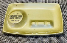 STEAMBOAT ROCK IOWA CHEESE FACTORY METAL ASHTRAY