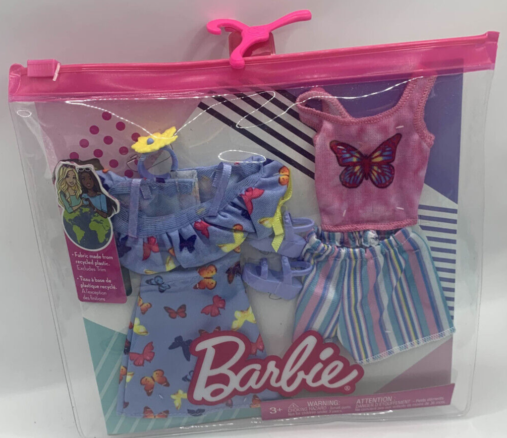 NEW UNOPENED Modern Fashionistas Barbie Butterfly Fashion 2-Pack Clothes Outfits