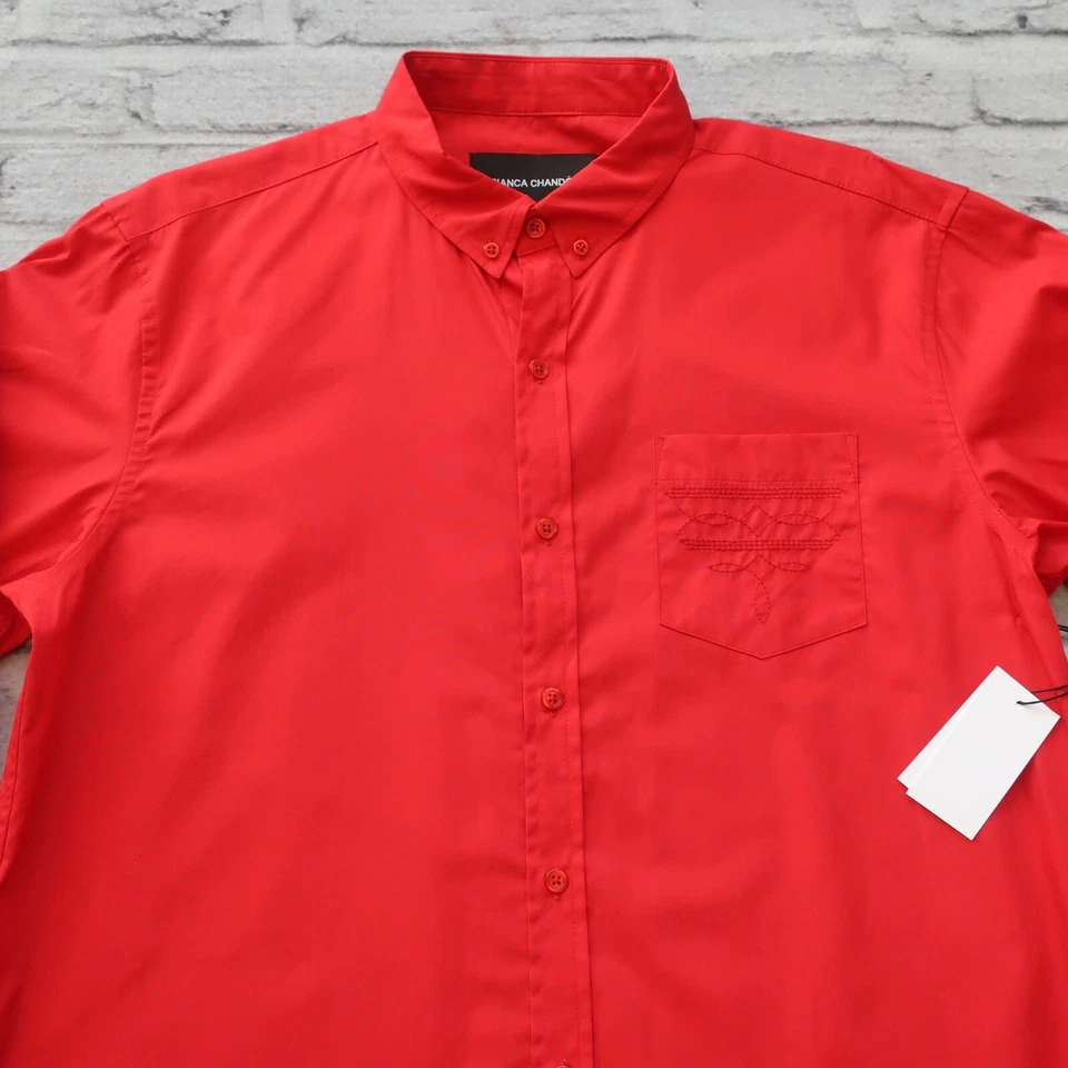 Nueva Camisa Bianca Chandon Western Talla L Patrón Foto 2 de 4