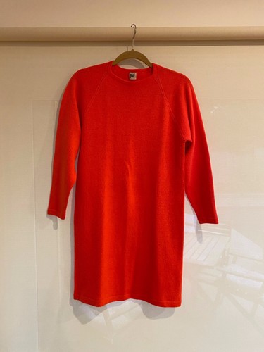 Stephen Srouse 1984 sweater dress Day-glo orange