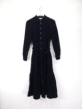Boden Dress Size 8 R Navy Blue Corduroy Cord Shirt Midi Winter Needlecord Ellen