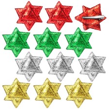 Hotop 12 Pcs Christmas Hair Clips for Woman Glitter Christmas Bow Hair Clips ...